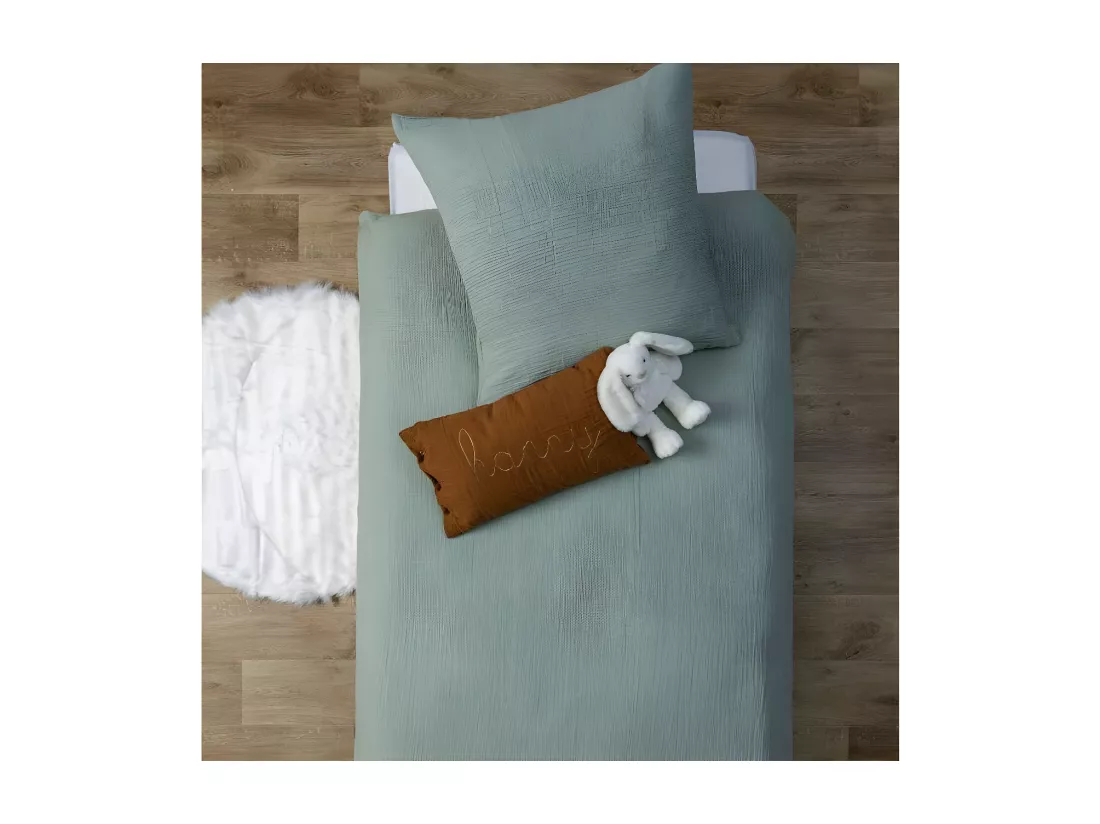 Housse de couette en coton Vert 90x190cm