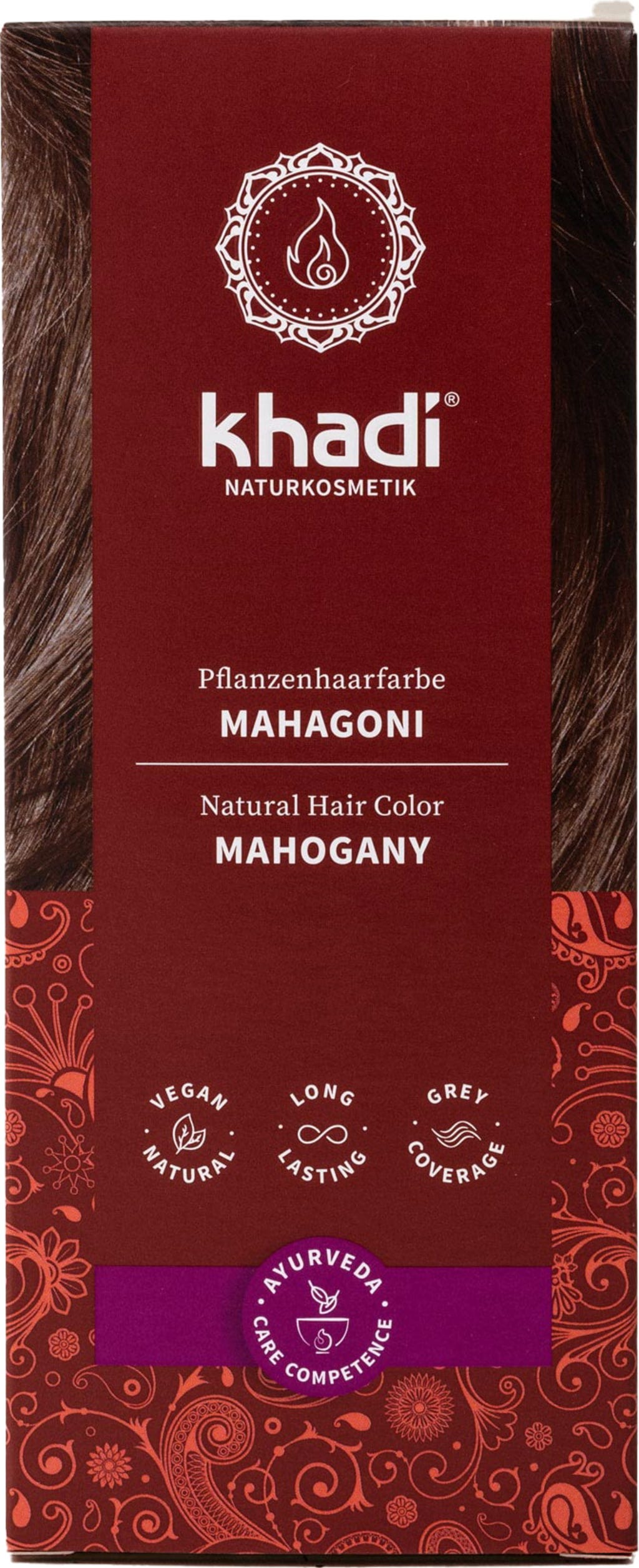 Khadi®  Pflanzenhaarfarbe Mahagoni, 100 g