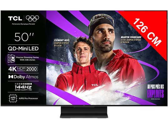 TCL - TV Mini LED 4K 126 cm 50Q7C 4K QD-Mini LED avec Google TV 2025
