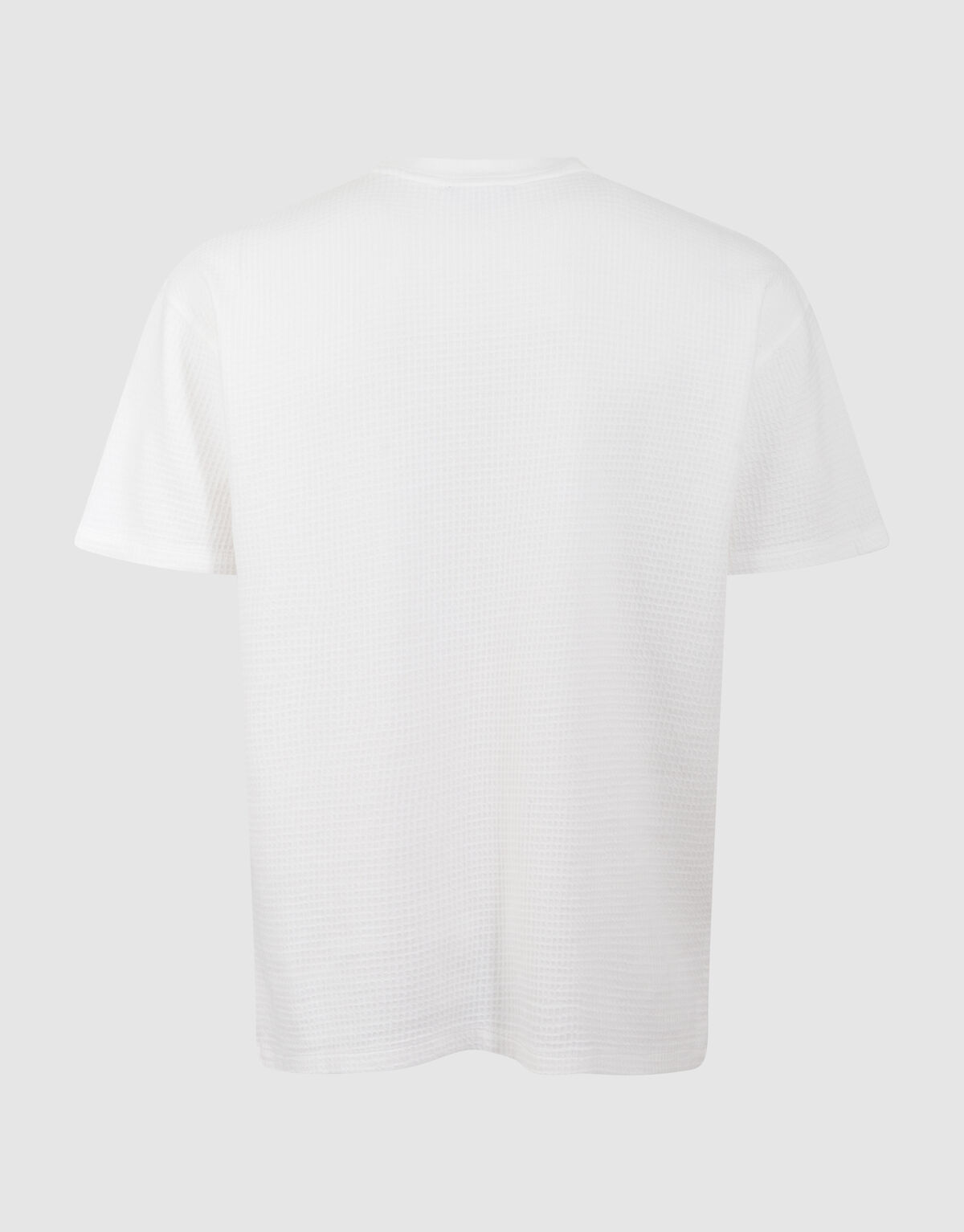 Waffle Embroidery T-shirt Wit