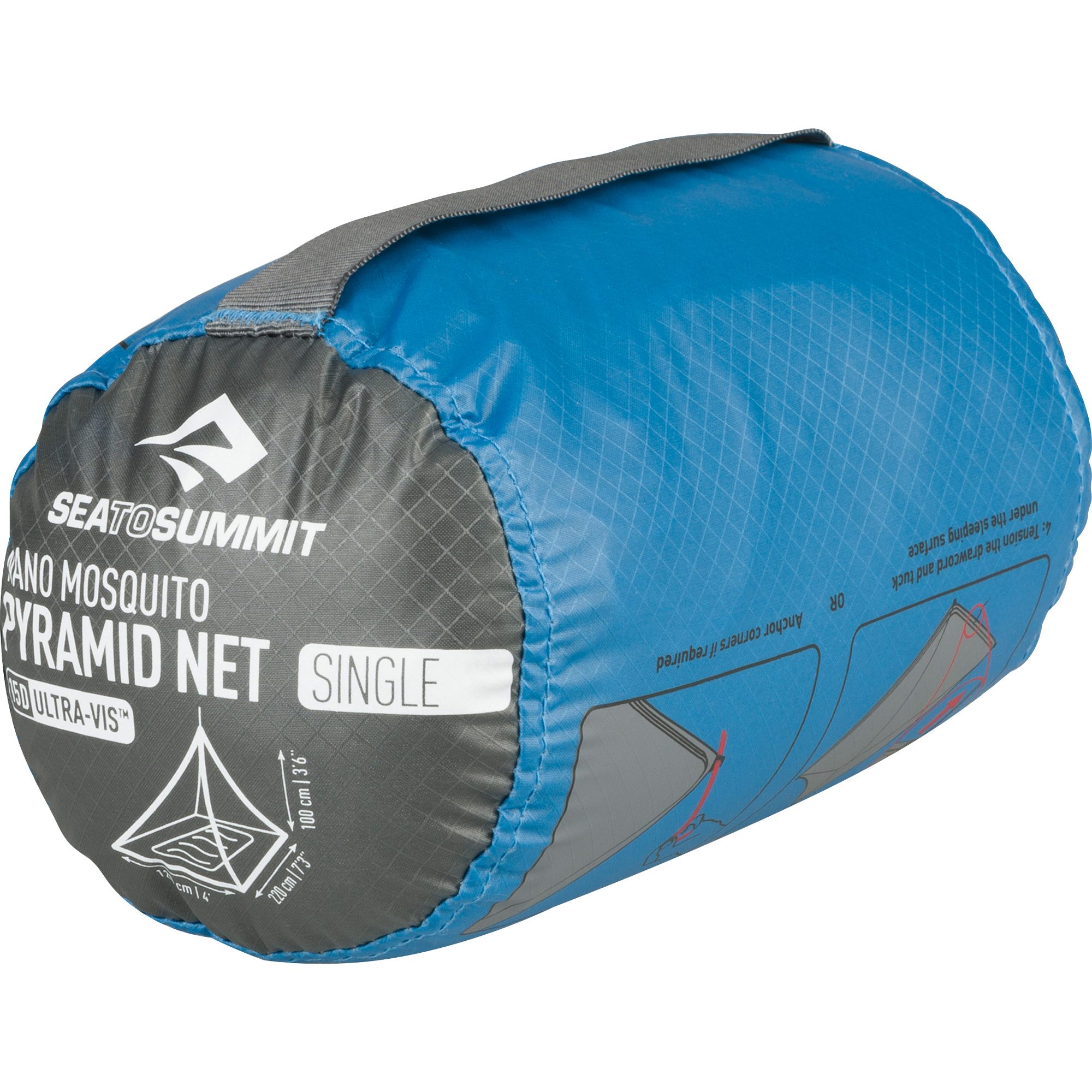 Sea to Summit Nano Mosquito Pyramid Net Single Mückennetz grau