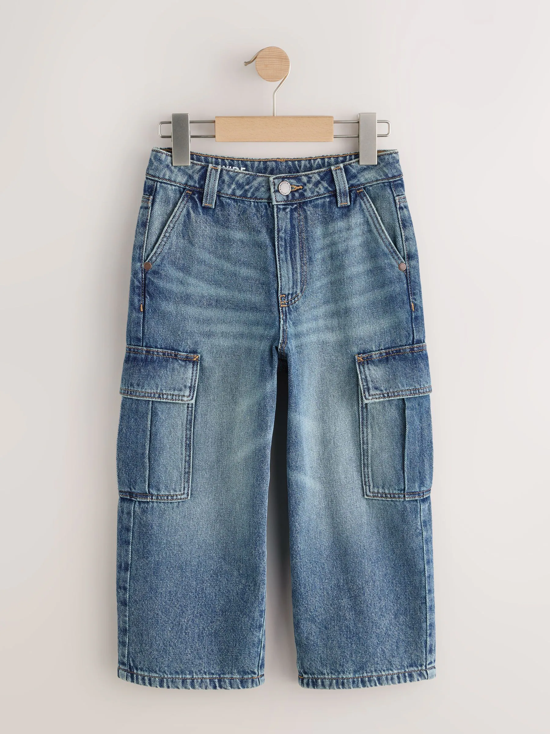 Denim tint - Superwijde Denim Cargobroeken (3-16jr)