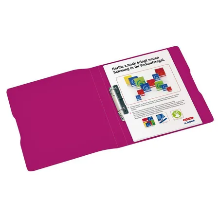Herlitz Ringbuch PP A4 2 Ringe 16mm opak beere