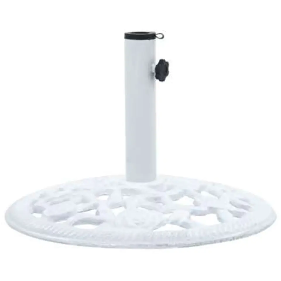 vidaXL - Parasolvoet - Wit - Gietijzer - 48 x 48 x 33 cm
