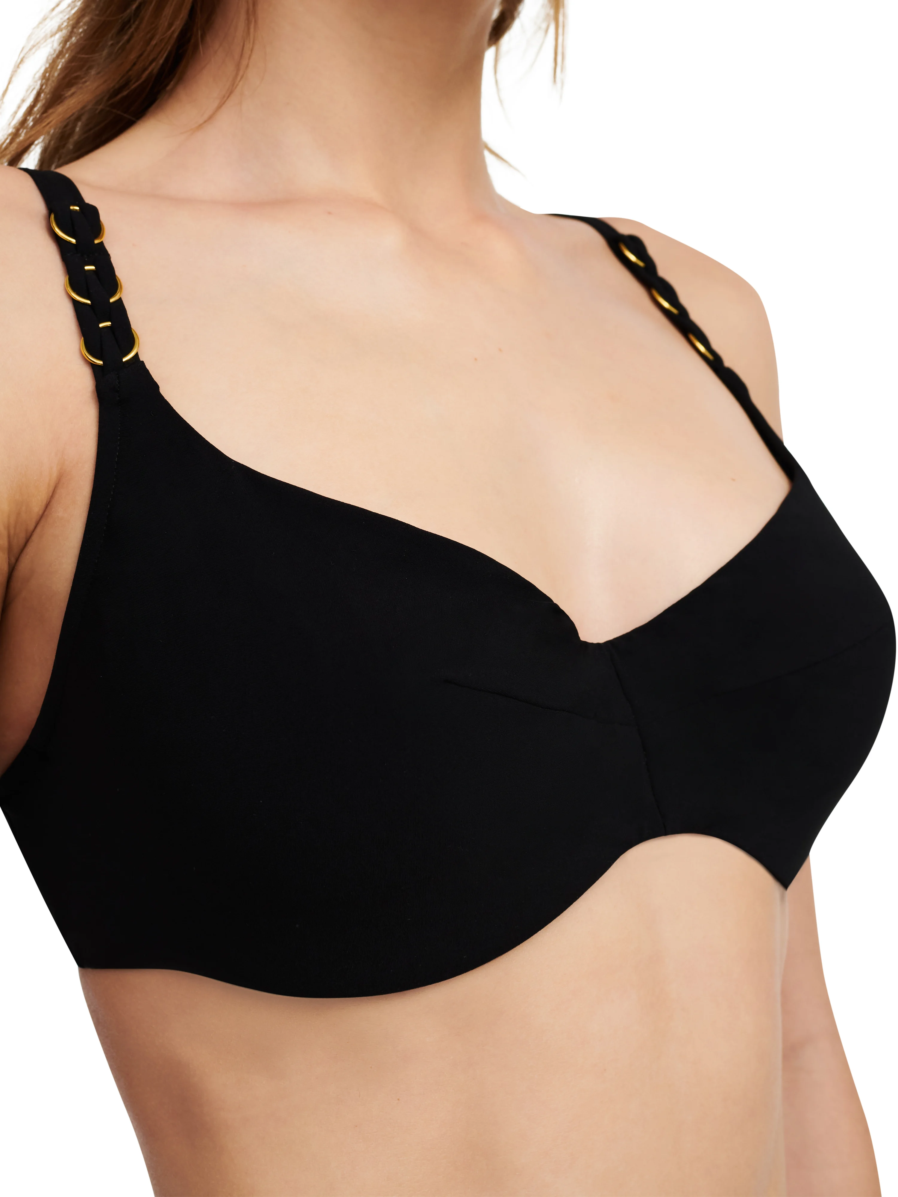 EMBLEM - Haut de maillot de bain emboîtant | Noir