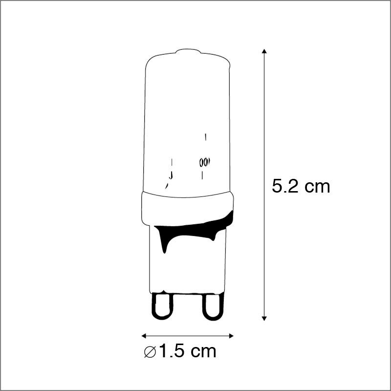 Set van 2 G9 dimbare LED lampen 3W 280 lm 2700K