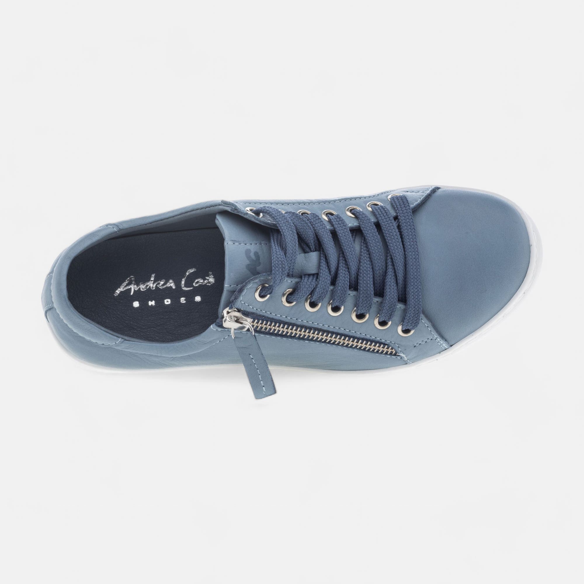 Baskets basses Femme en cuir jeans