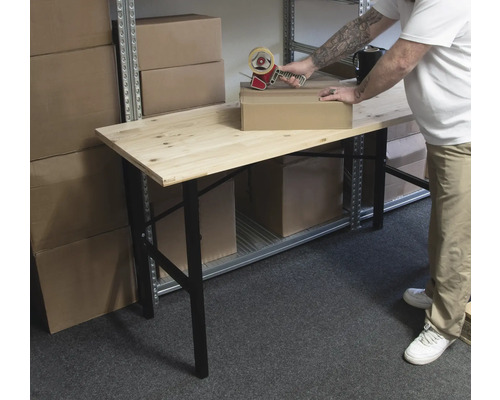Werkbank van massief hout, 159 cm, 200 kg