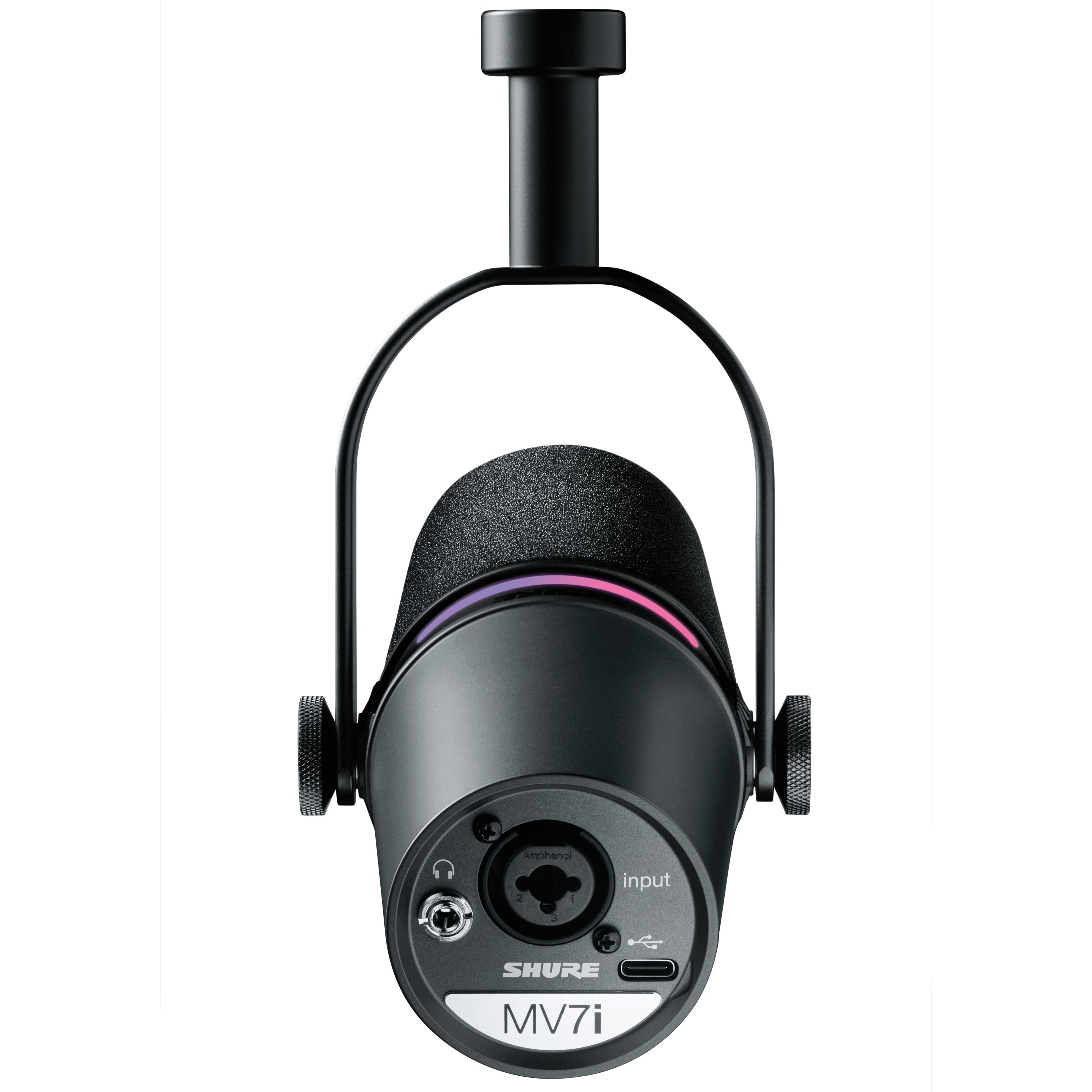 Shure MV7i Smart Mic met audio interface