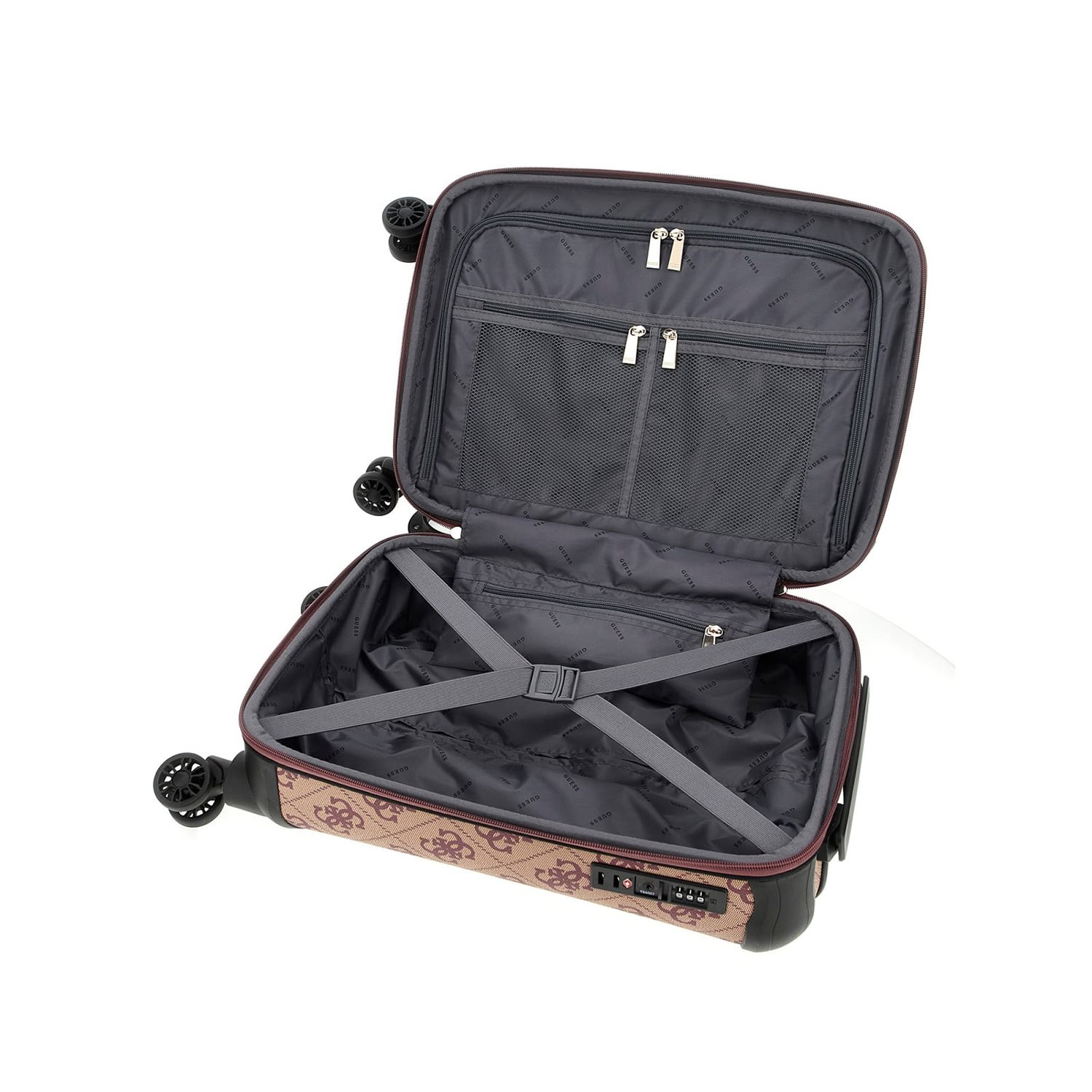 Guess Berta 18 In 8-Wheeler claret logo