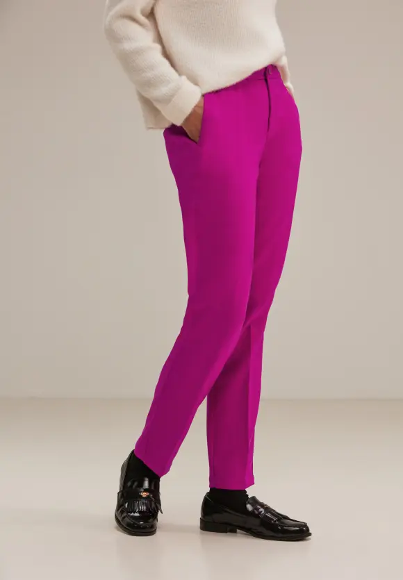 Loose Fit Twillhose - bright cozy pink