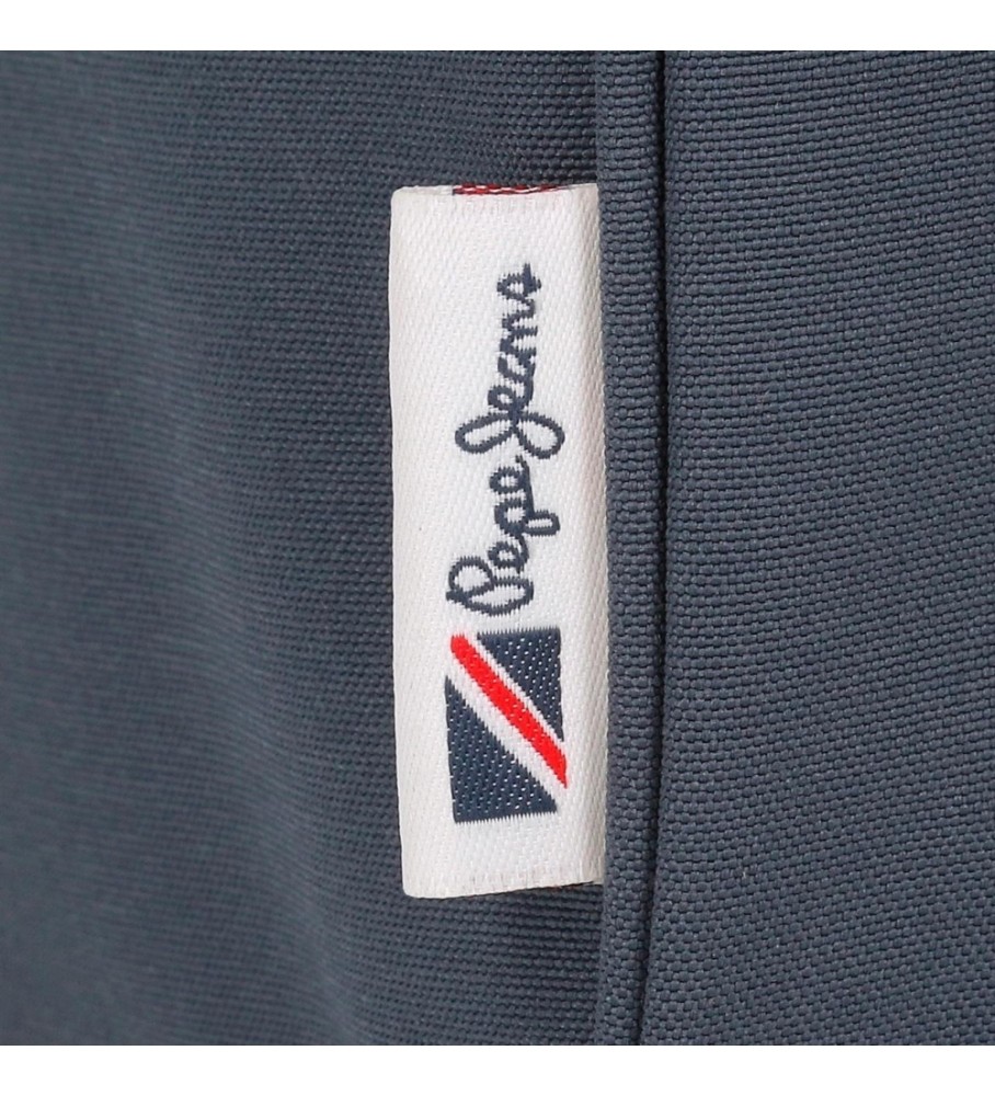 Mochila para laptop Pepe Jeans Tom com dois compartimentos, azul escuro.