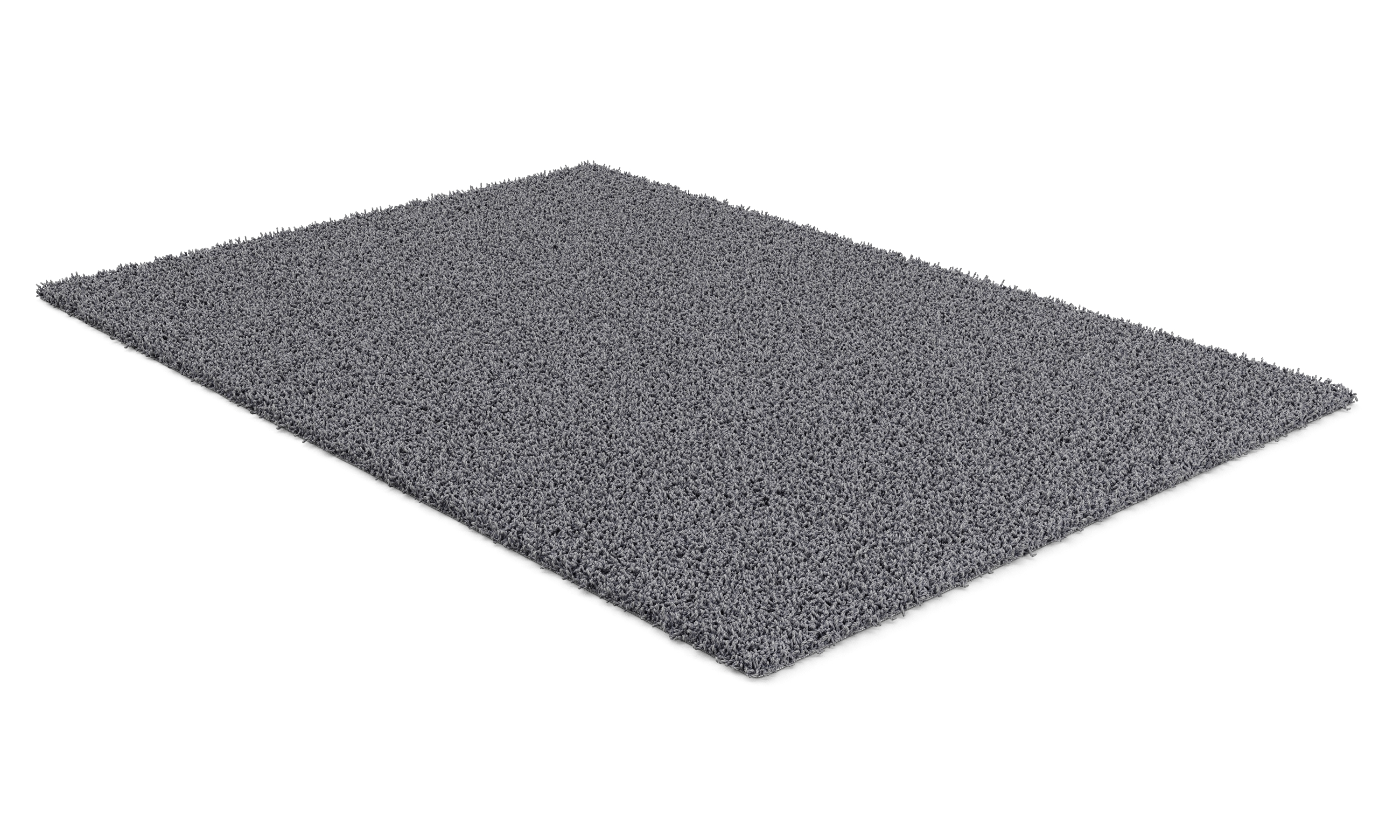 Hochflor Teppich 120 x 170 cm grau