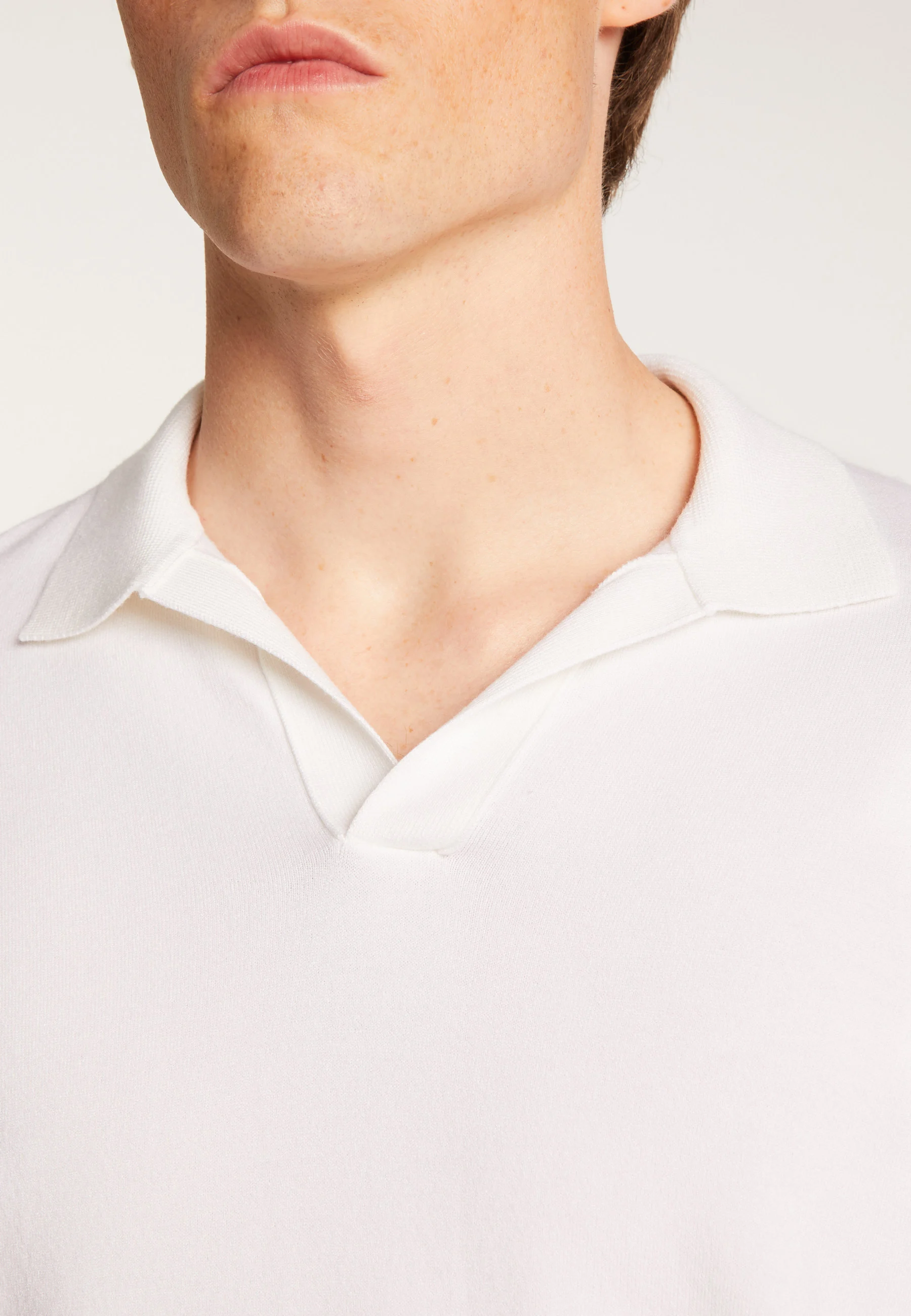 THIBAUDAH24 - Polo en laine mélangée | Blanc