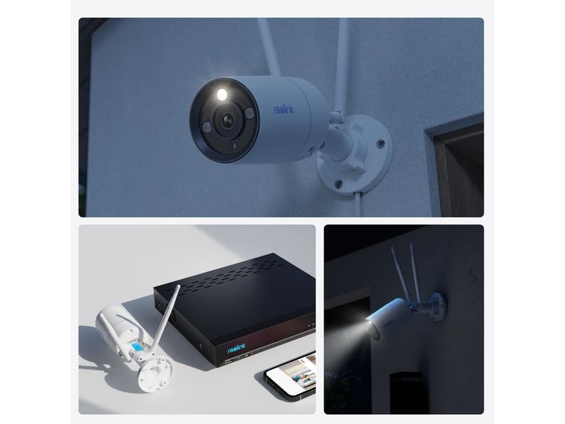 Reolink Netzwerkkamera W330 4K Wifi 4K Wi-Fi 6 Überwachungskamera, 5/2.4 GHz WLAN Kamera Outdoor mit IP67 Metallgehäuse, Menschen-/Fahrzeug-/Haustiererkennung, Farbnachtsicht, 2-Wege-Audio, 24/7-Aufzeichnung