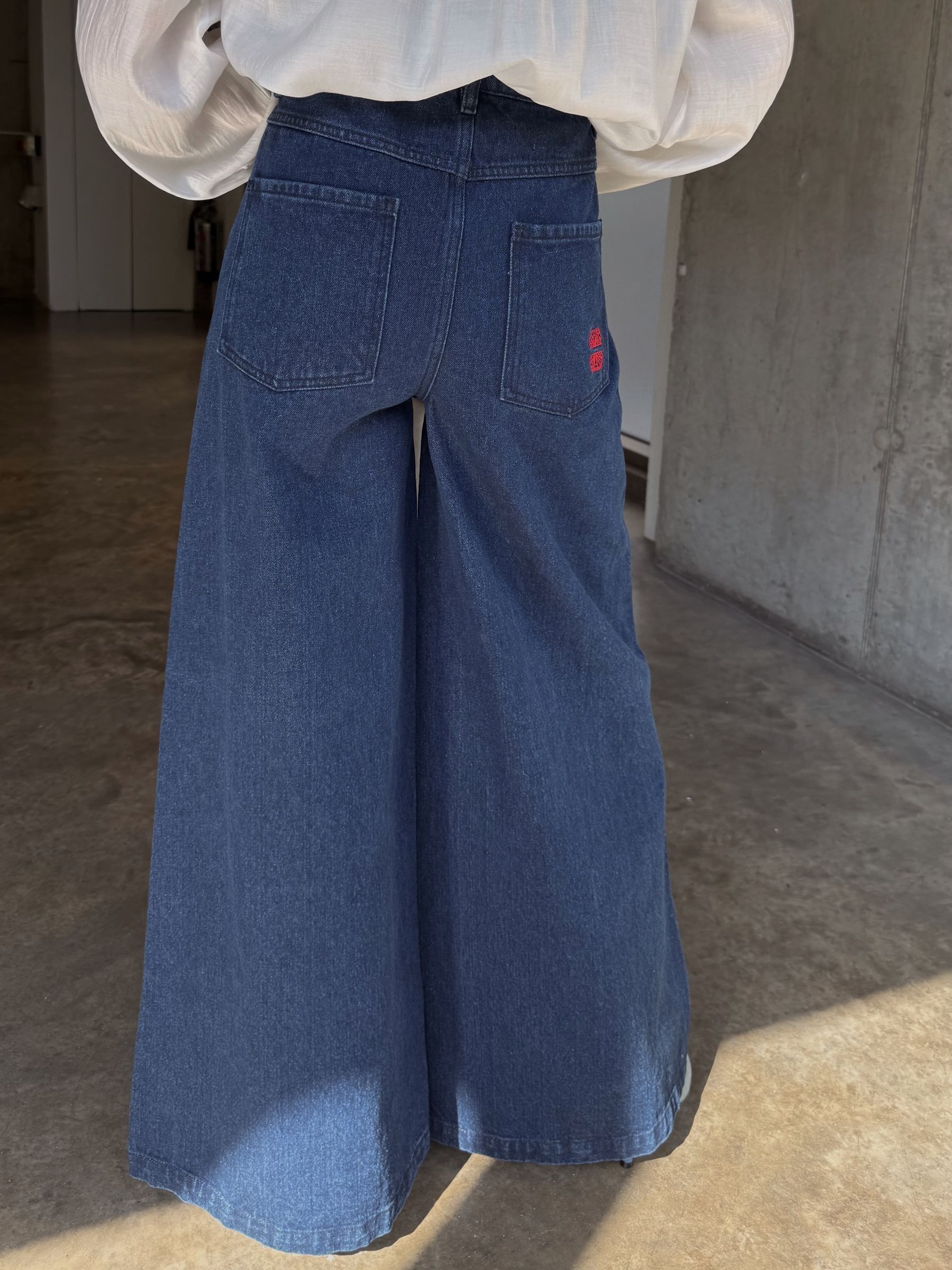 Never Fully Dressed Denim Palazzo Jeans