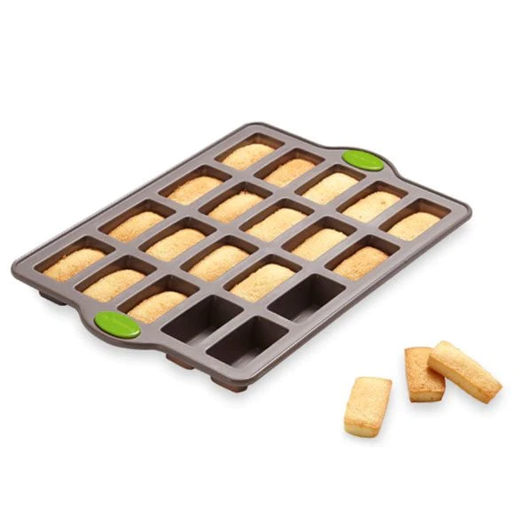 Lot de 3 plaques Rigiflex : 20 mini financiers, 12 muffins et 12 canel