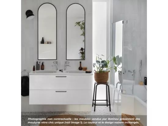 Meuble double vasque 120 cm JACOB DELAFON Odéon Rive Gauche blanc