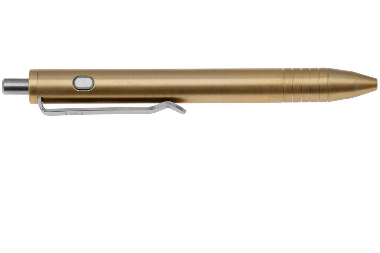 Big Idea Design Mini Dual Side Click Pen MDSC-BS Brass, everyday carry pen