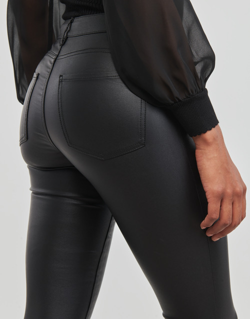 Vero Moda - VMALIA MR SKINNY SHAPE COATED PANTS NOOS - Noir