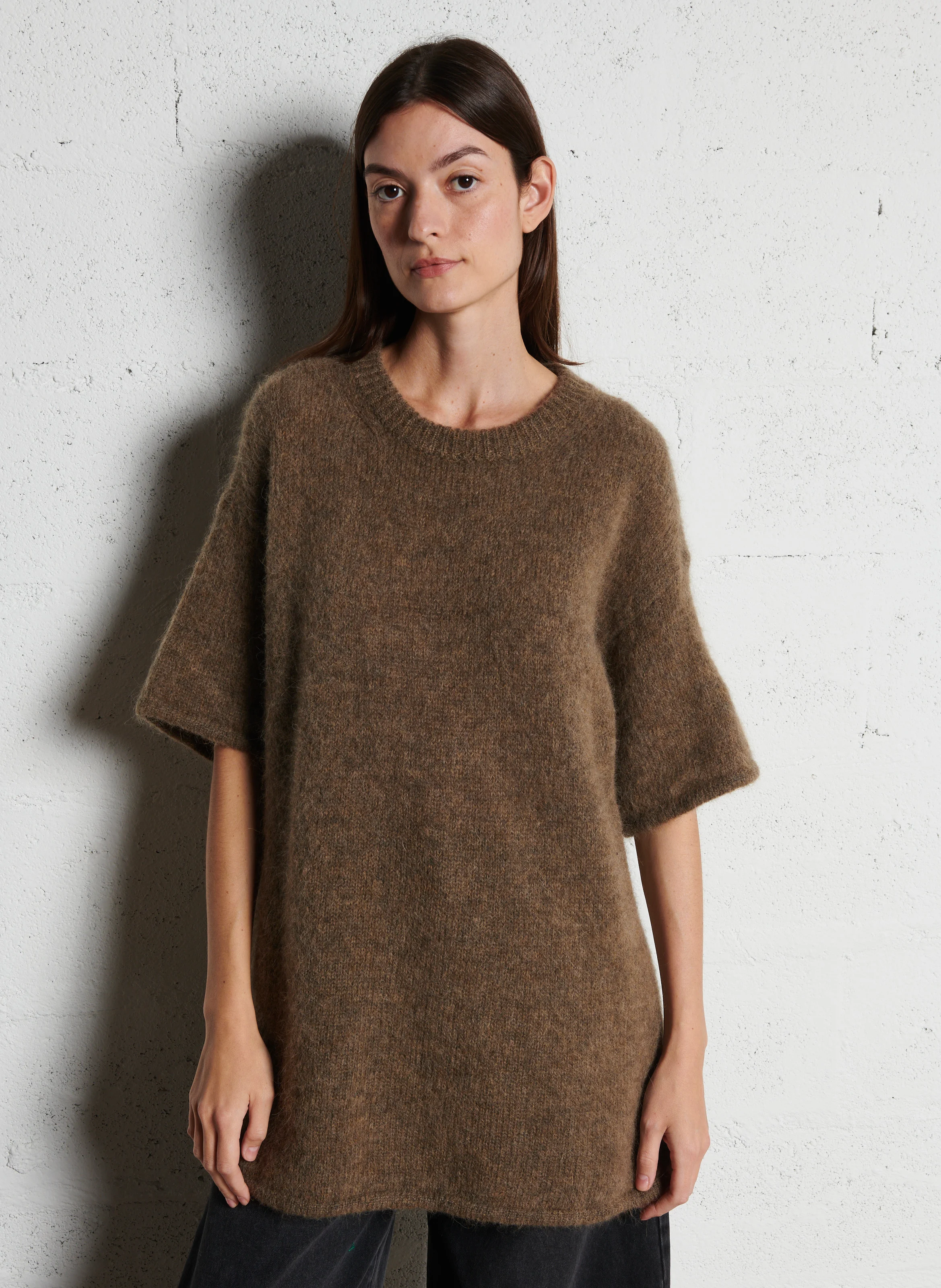 ANATOLE - Pull col rond en laine mélangée | Beige