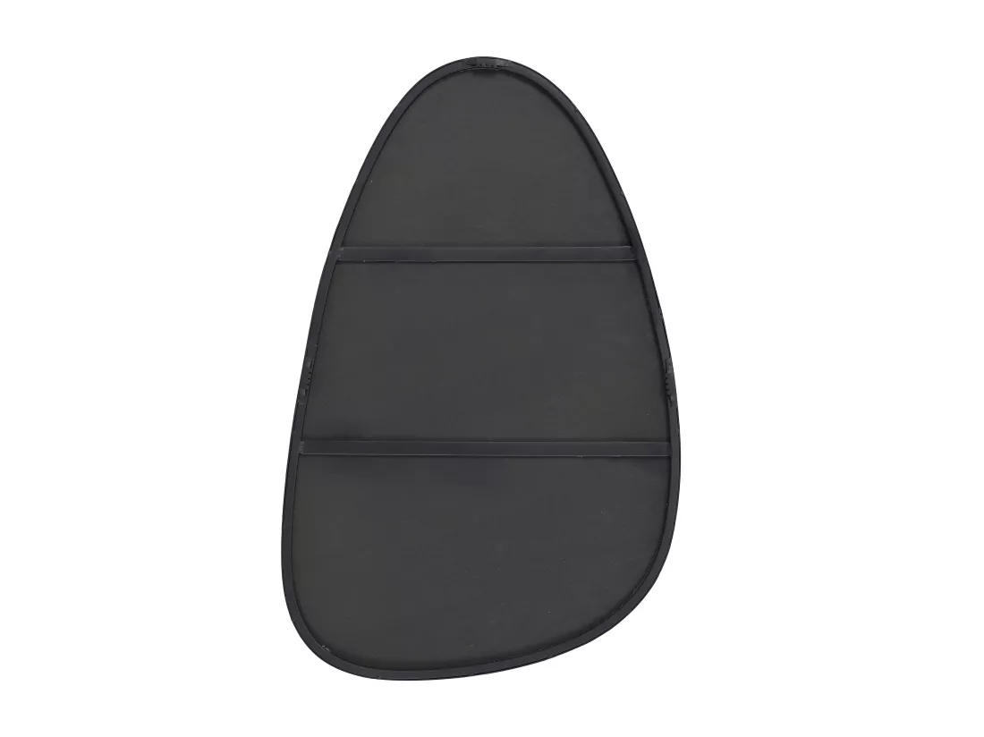 Miroir organique en métal - L. 72 x H. 35 cm - Noir - MANAROLA