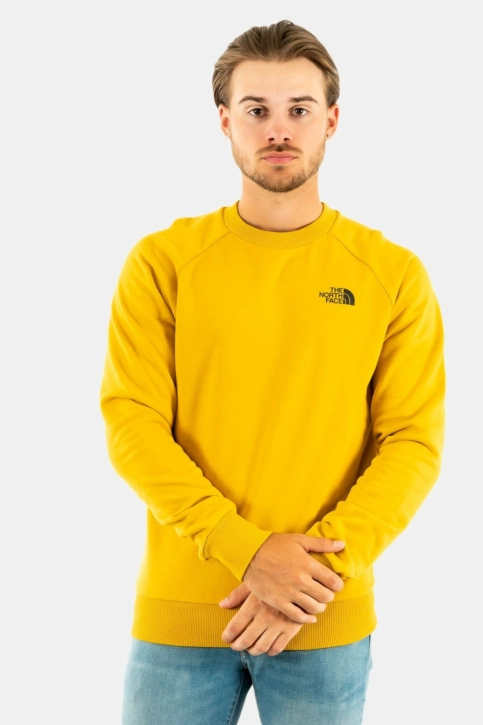 sweat the north face raglan redbox crew new jaune