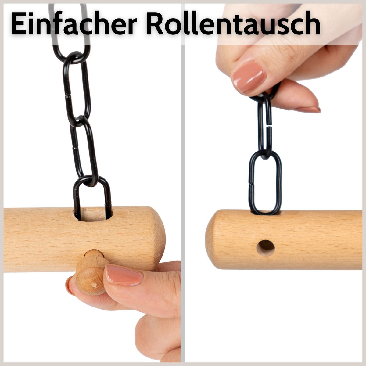 DEKAZIA® Houten Keukenrolhouder | Keukenrolhouder zonder boren, Wandmontage Keukenrolhouder, Keukenrolhouder, Keukenrolhouder, Papierrolhouder, Taartrolhouder, Wandmontage Rolhouder, Beuken, Zwart