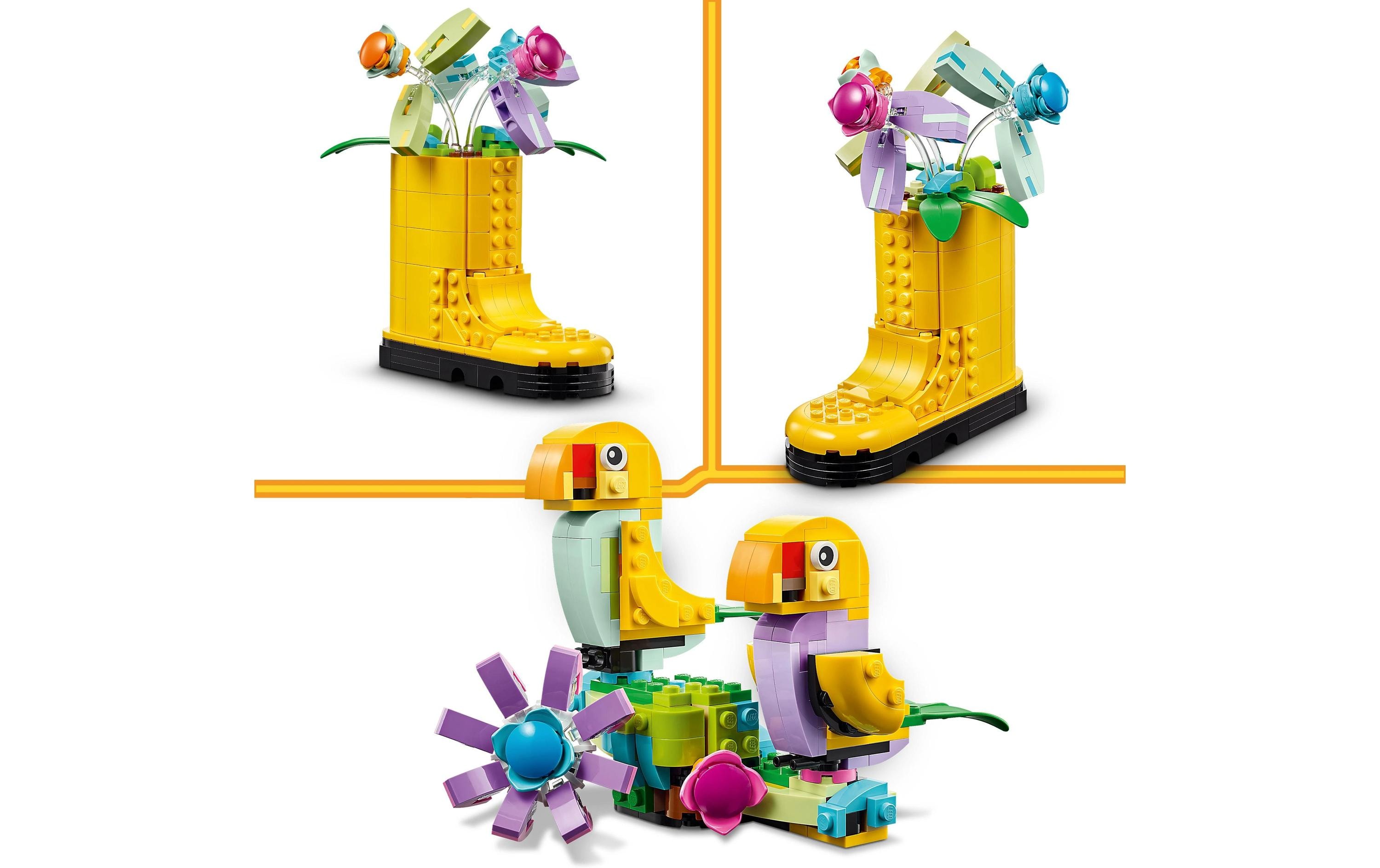 Creator Giesskanne mit Blumen 31149Drei bunte Naturspielzeuge in einer Schachtel