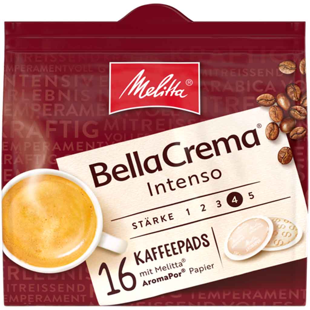 Melitta Kaffeepads Bella Crema Intenso 16er 107g MHD:13.10.25