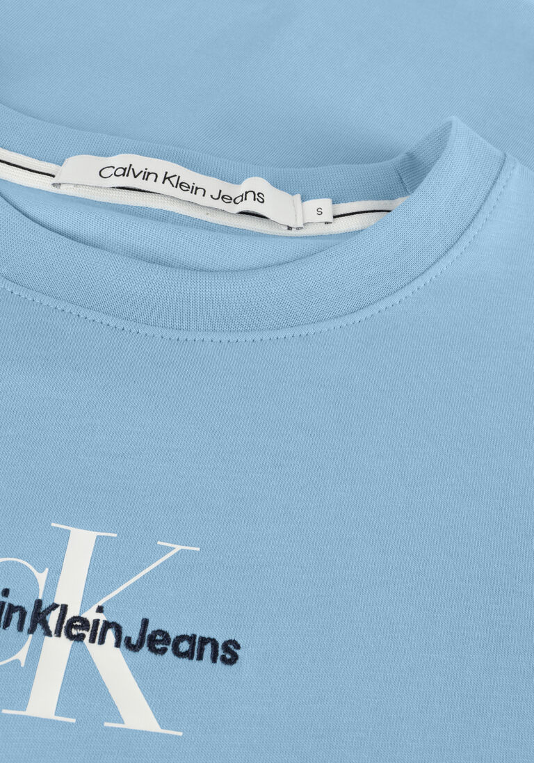 CALVIN KLEIN lichtblauwe calvin klein t-shirt monologo regular tee
