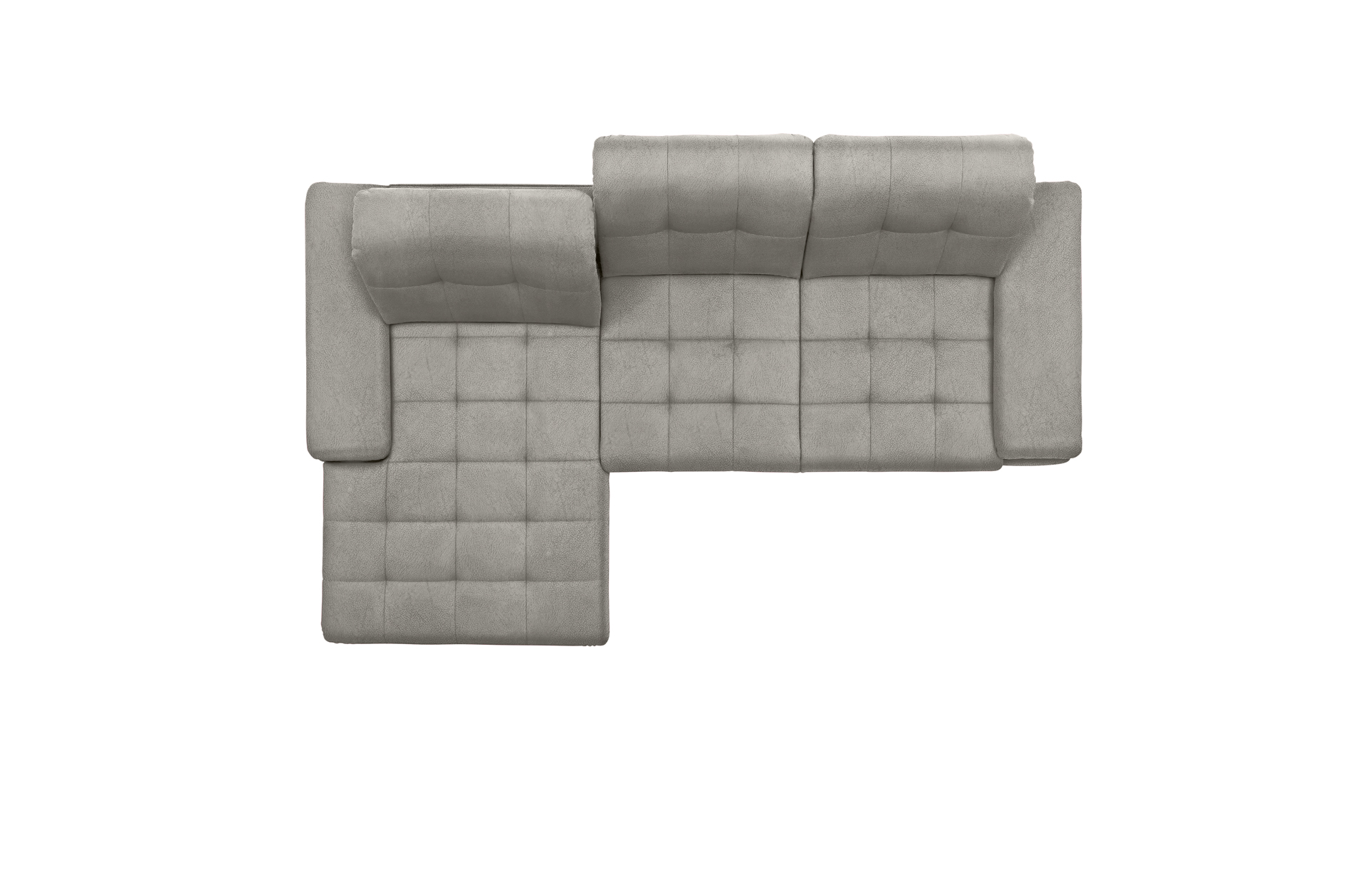 polsterpower Ecksofa - Saddle alu - Basismodell - Recamiere links