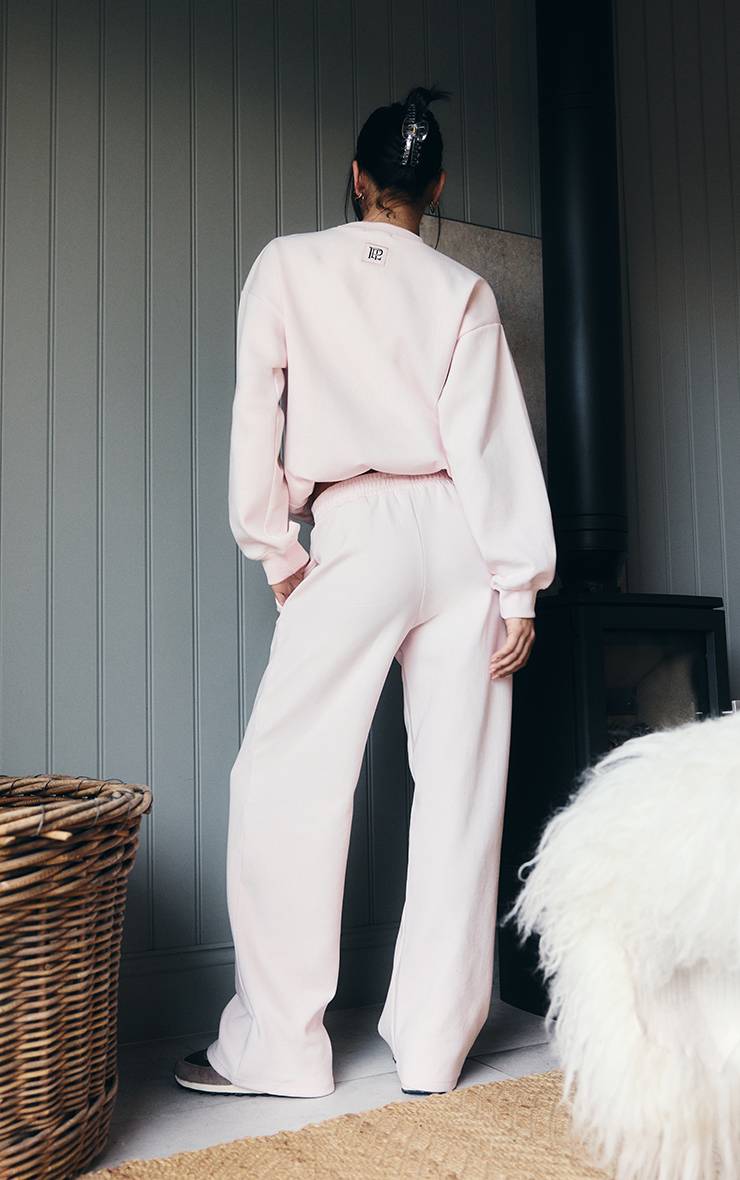Rose Jogging Large À Boutons En Jersey Interlock Plt