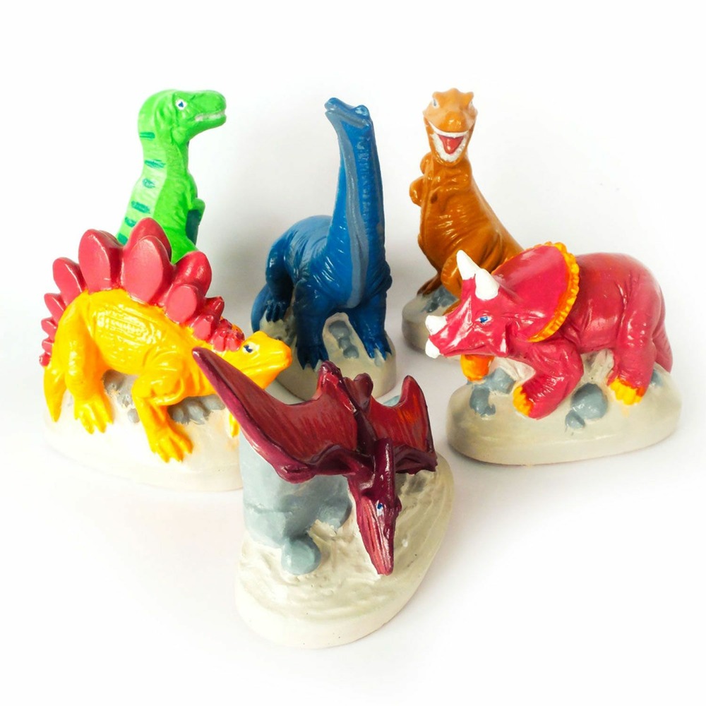 6 moules latex dinosaures