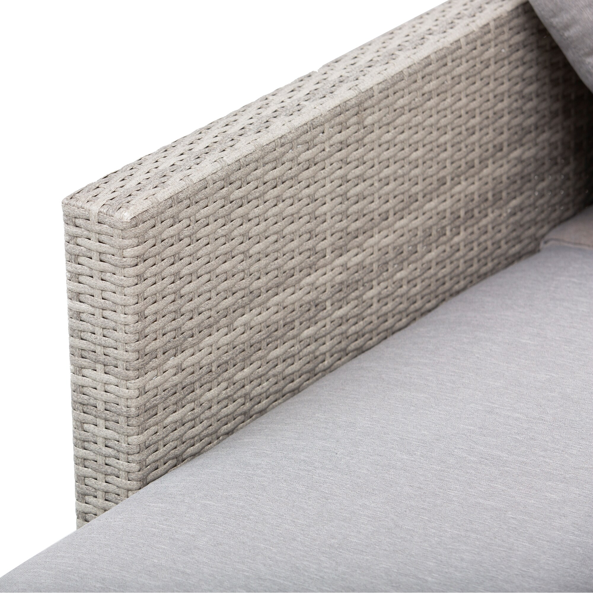 Outsunny Rattansofa Set mit Tisch grau