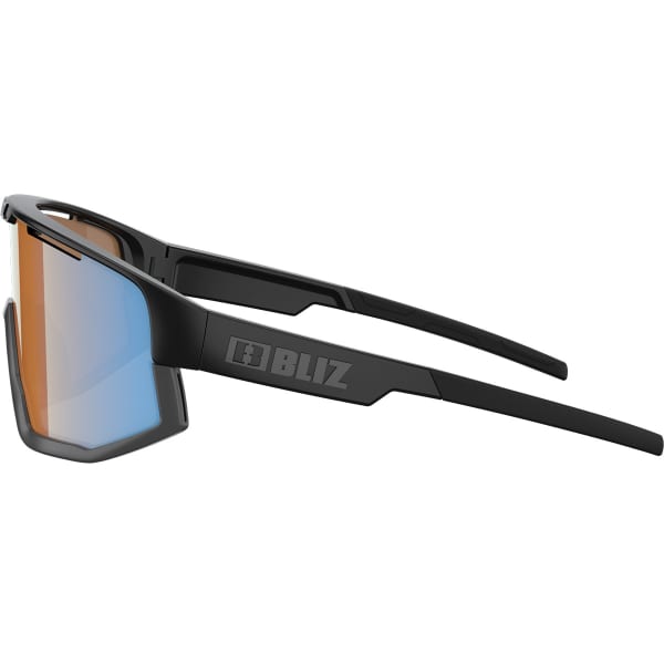 Lunette vélo BLIZ FUSION SMALL MATT BLACK/NORDIC LIGHT CORAL/ORANGE W BLUE