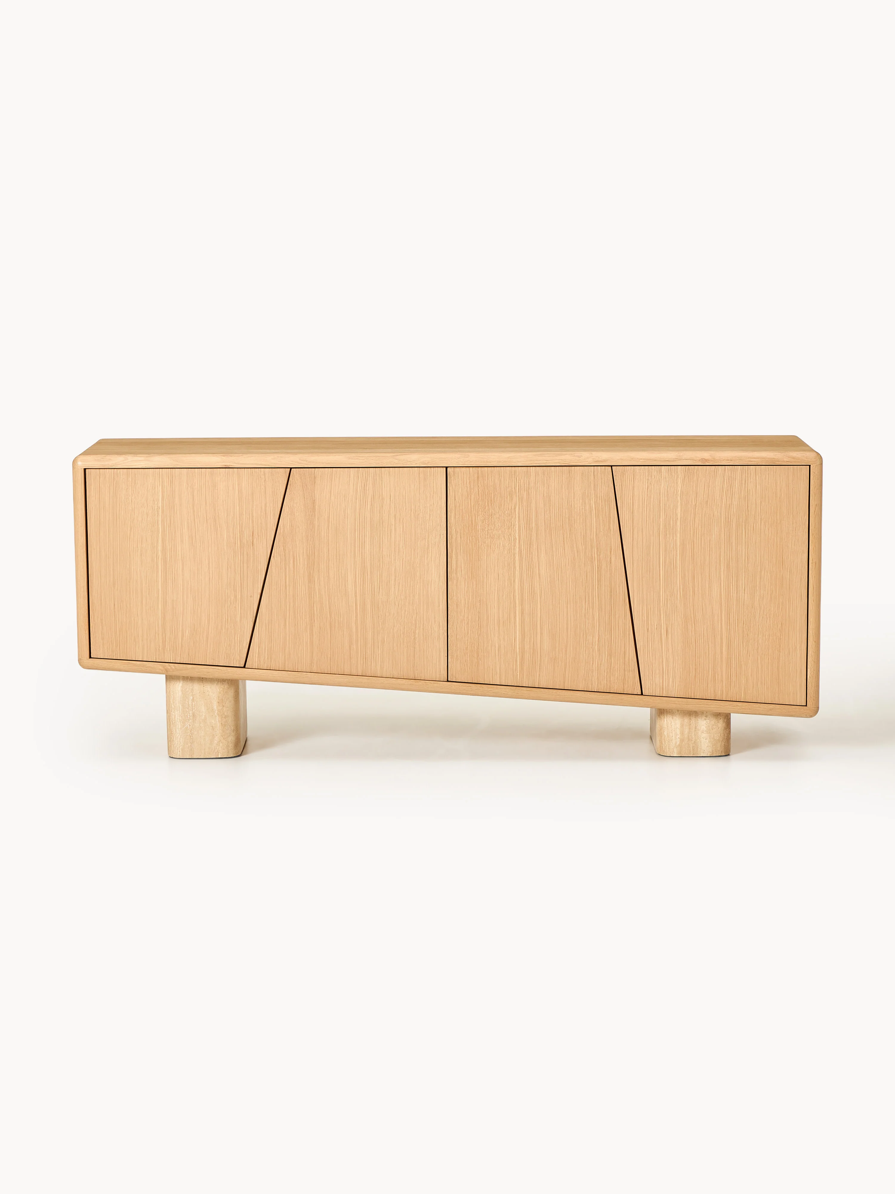 Houten dressoir Tundra met travertijn poten