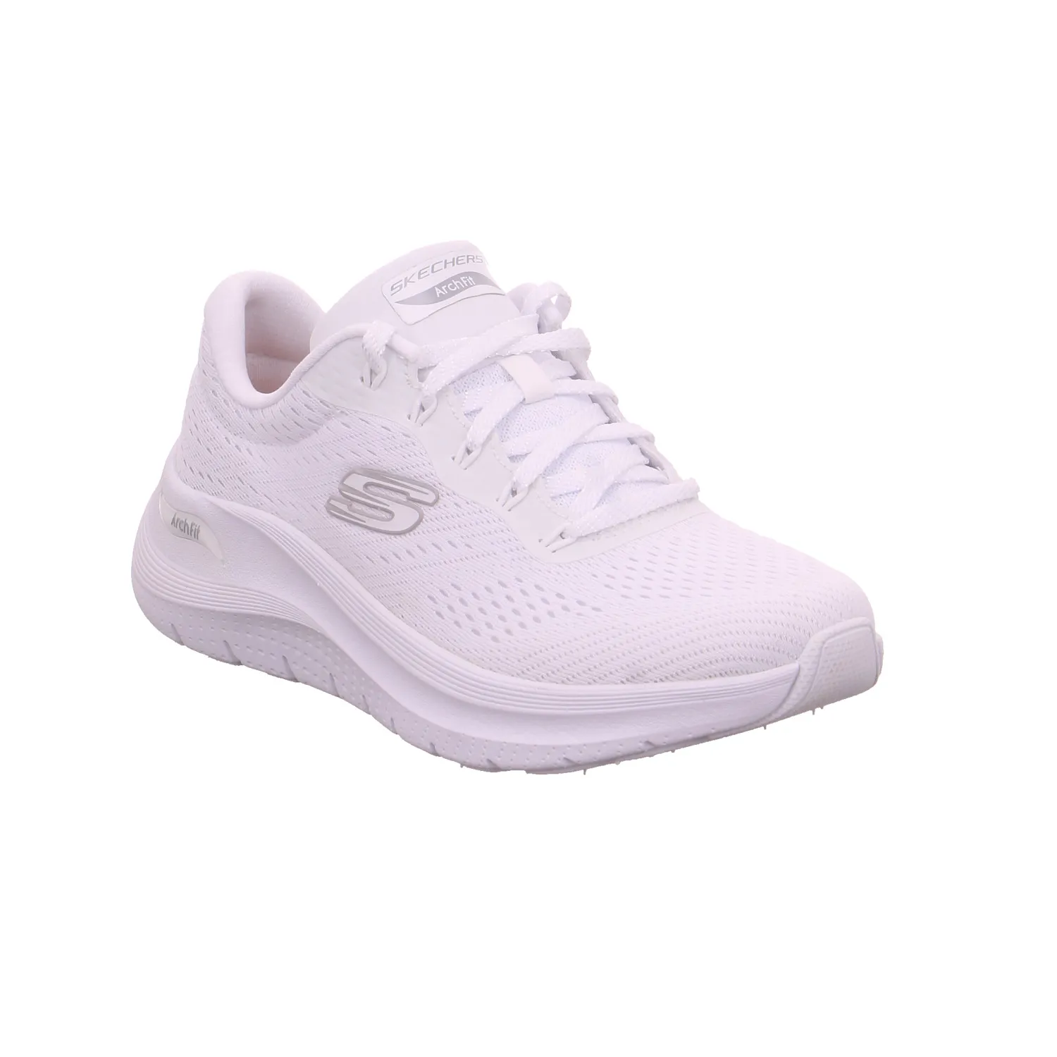 SKECHERS Sneaker Weiss Textil  mit Wechselfussbett