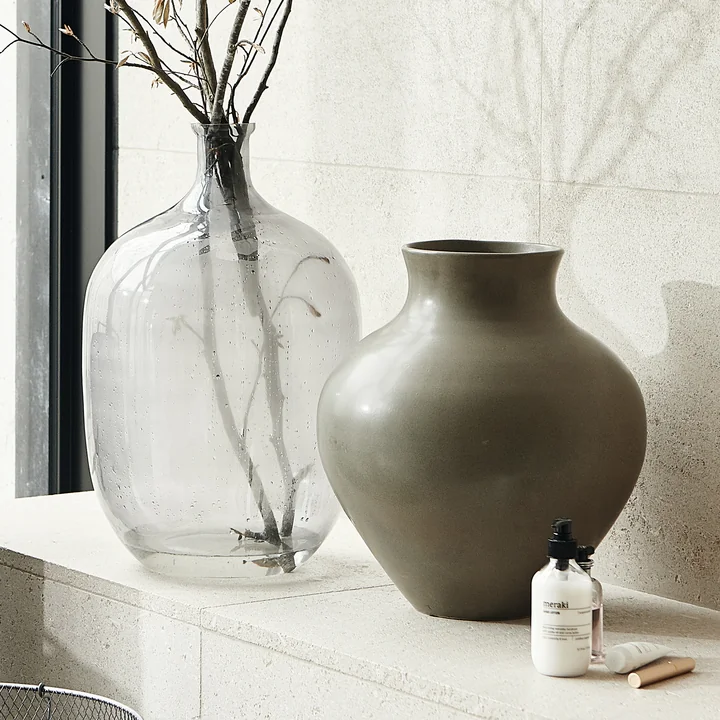 House Doctor - Tinka Vase, Ø 28 x H 51 cm, braun