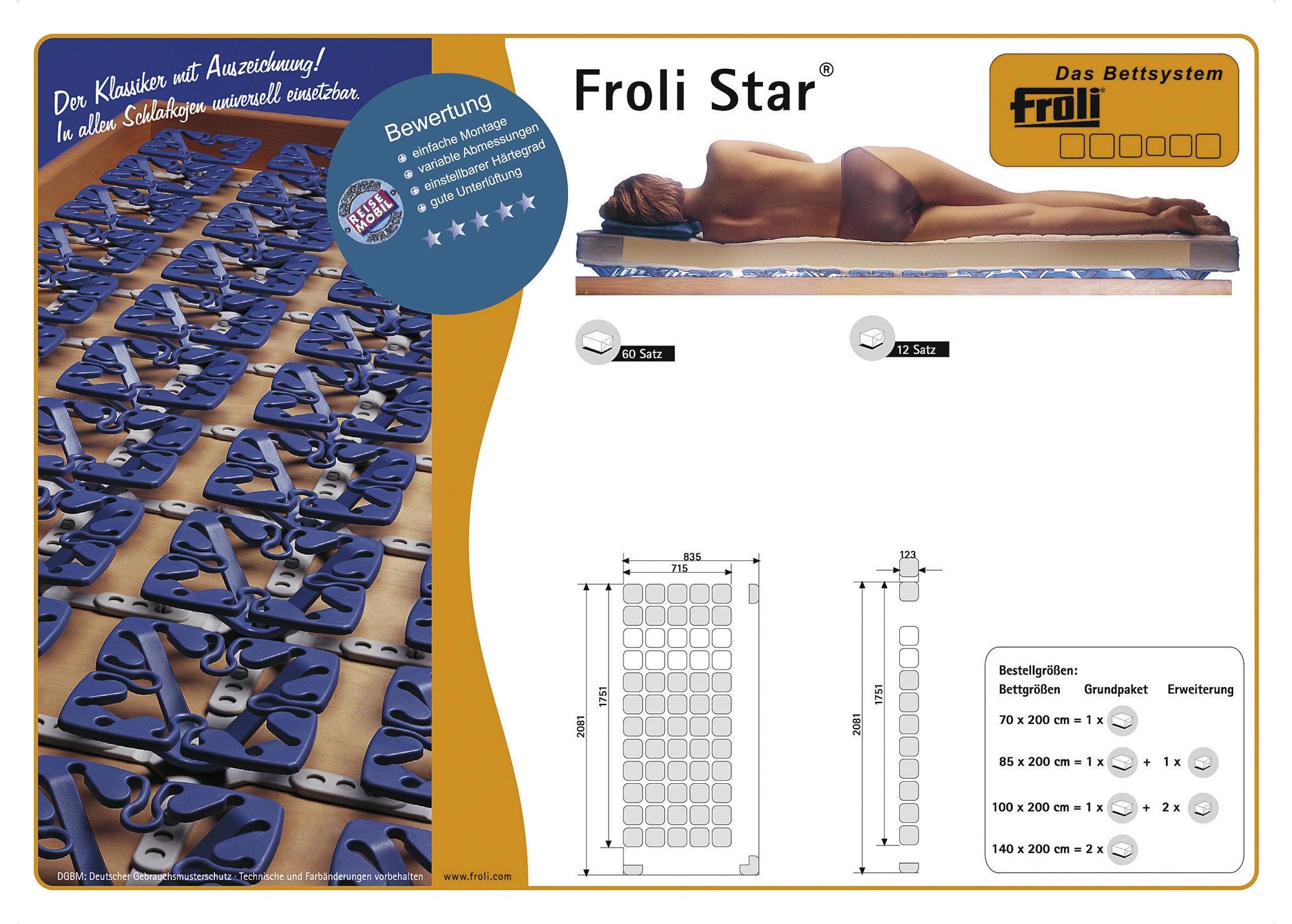 Froli Star Mobil Grundpaket Bettclipsystem