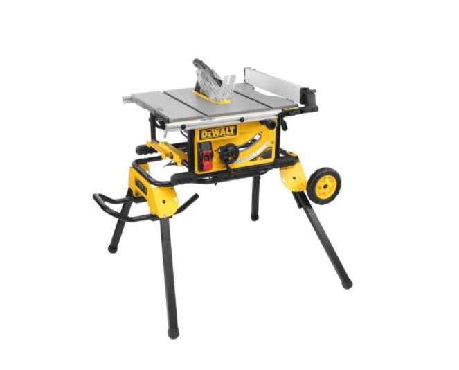 Dewalt DWE7492SET heavy duty tafelzaag 250mm met verrijdbaar onderstel (DWE74911)