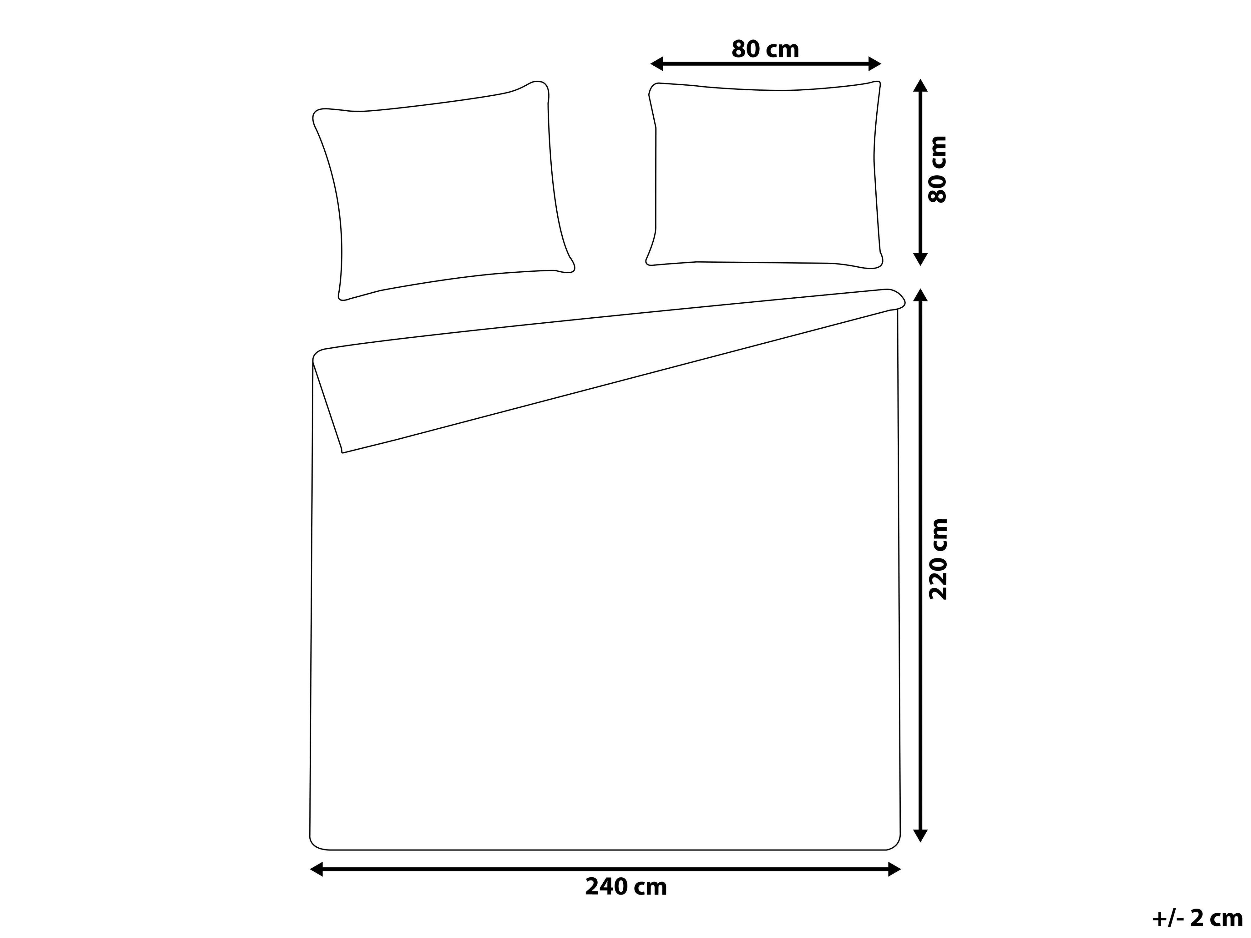 Dekbedovertrekset EVERGREEN Katoen-satijn 220 x 240 cm Lichtblauw