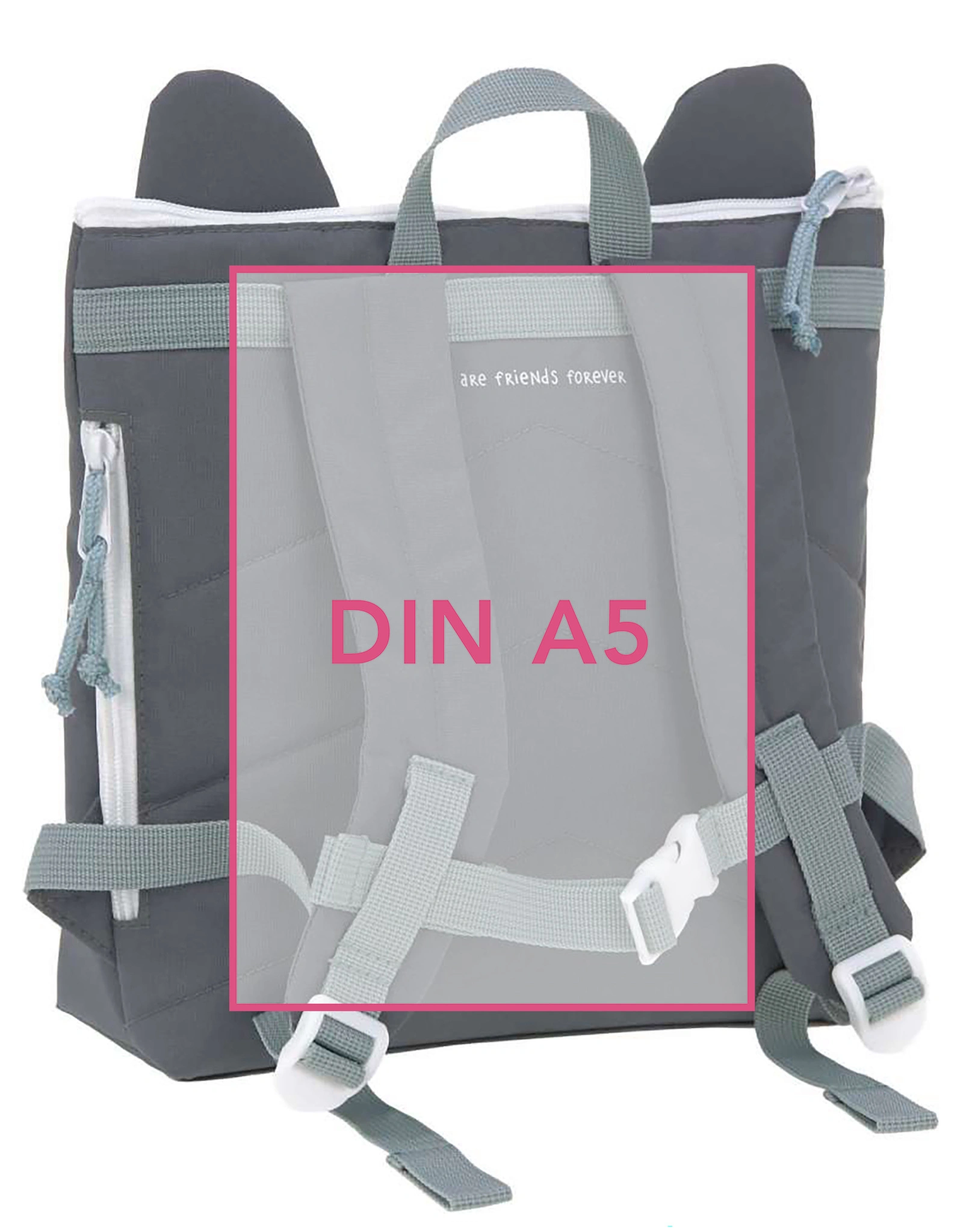 Kinderrucksack COOLER – RACOON (28x11x29) in grau