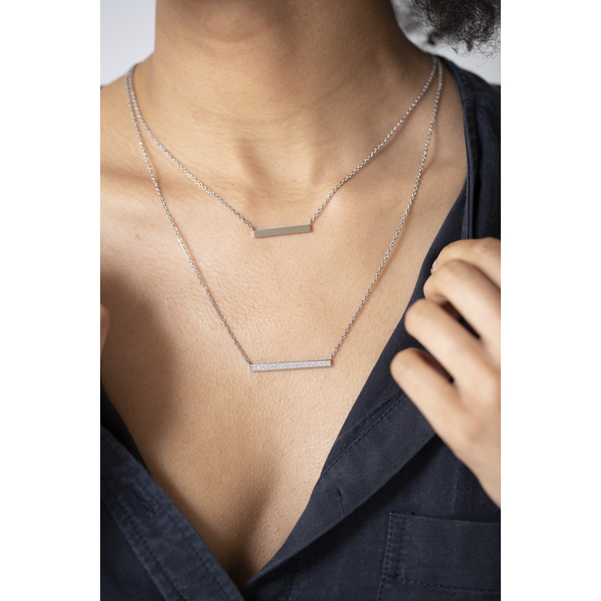 Collier multi-chaînes en Acier