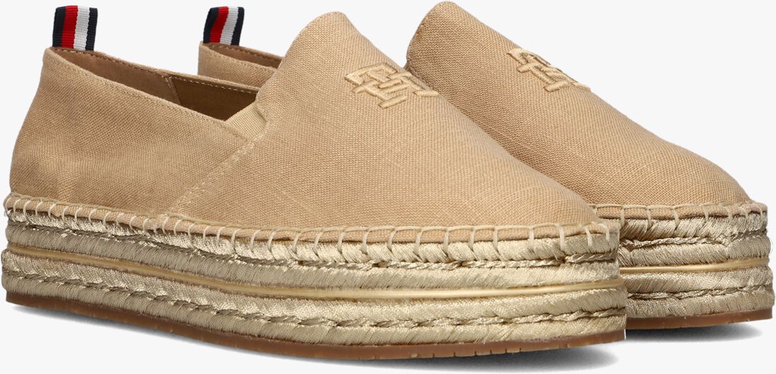 TOMMY HILFIGER camel tommy hilfiger espadrilles th embroidered flatform