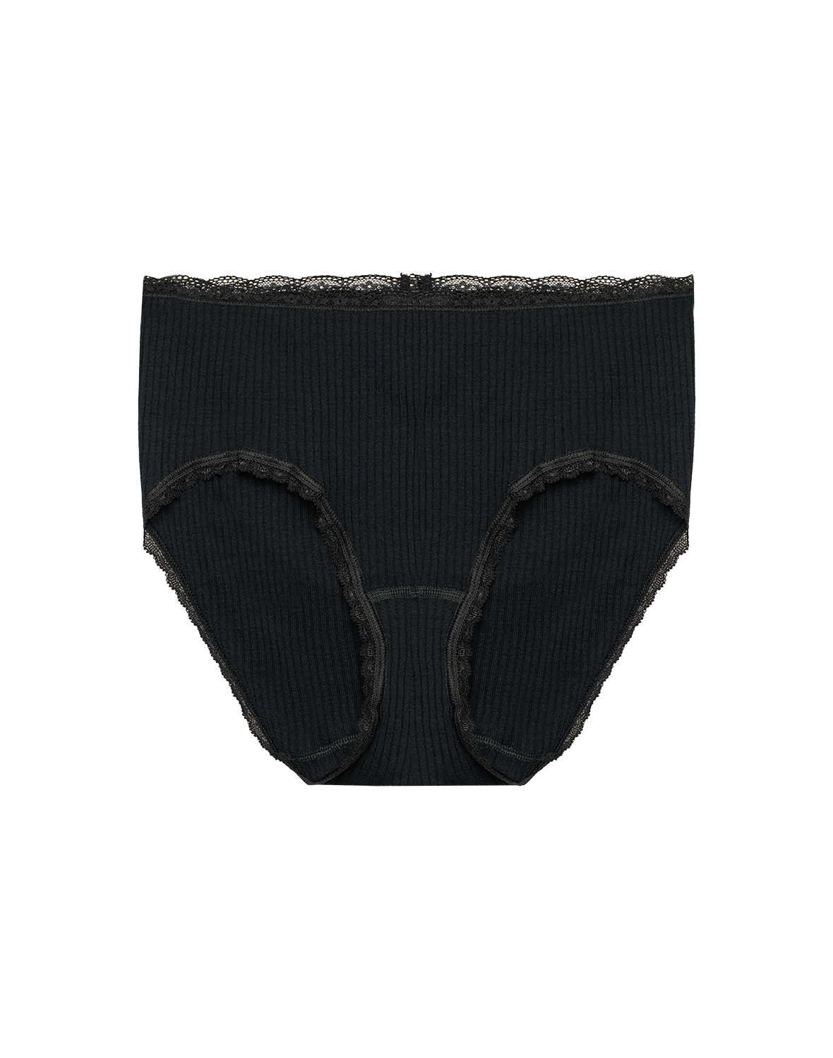 Midi-slips van merinowol voor dames in Zwart
