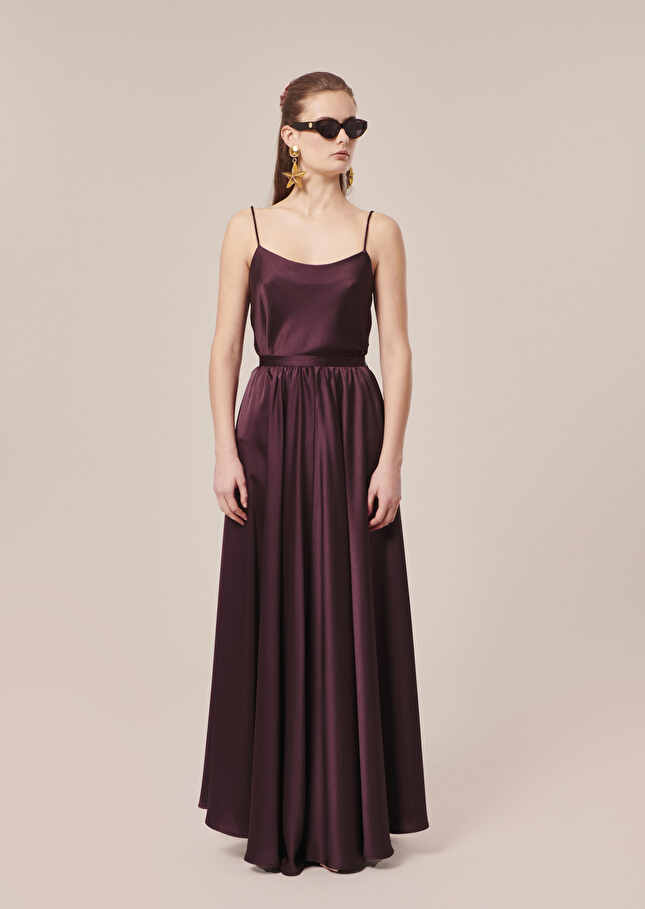 Top Tessmarron en satin fluide