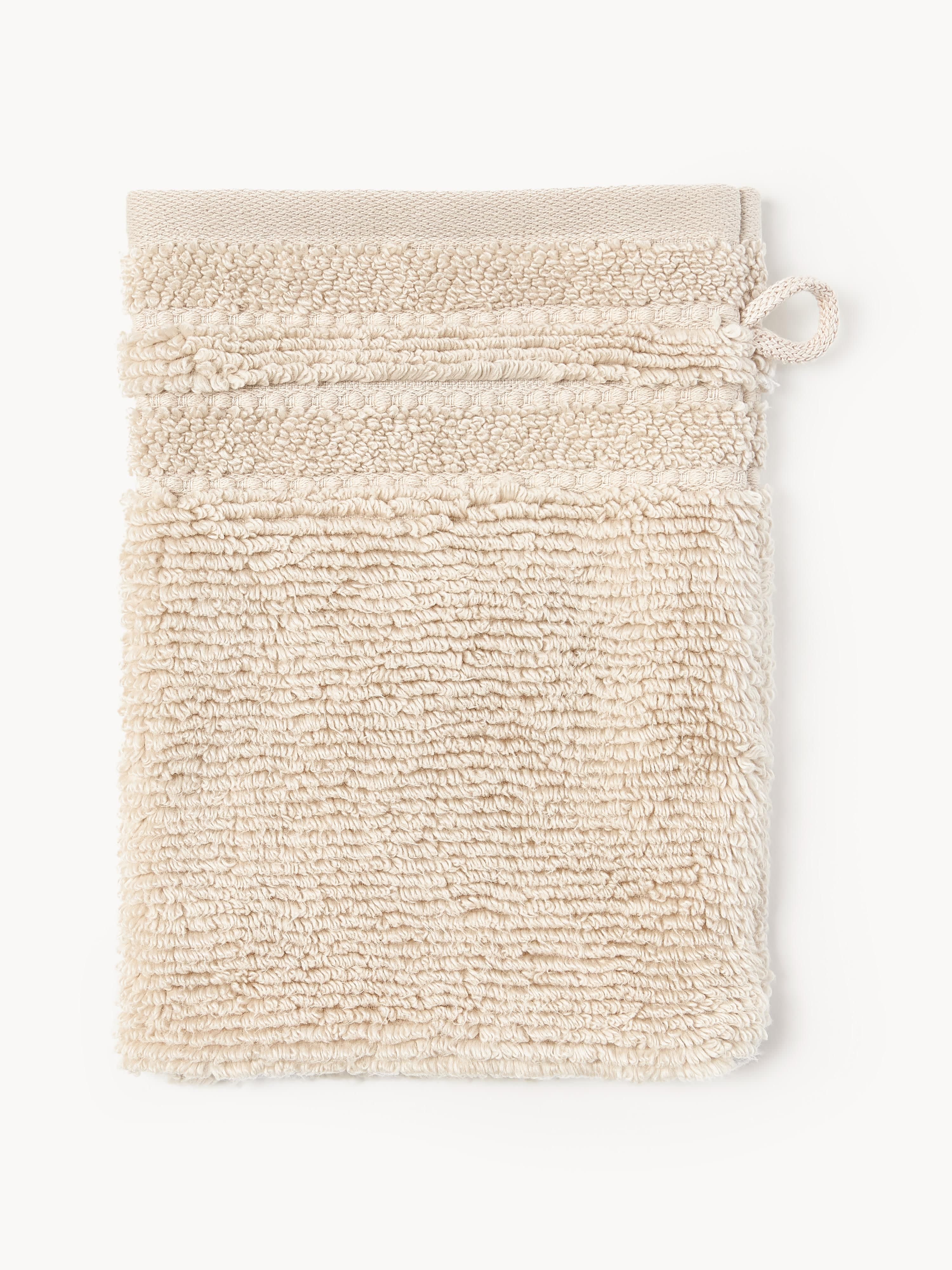 Washandjes Luxe met gestreepte rand, 2 stuks