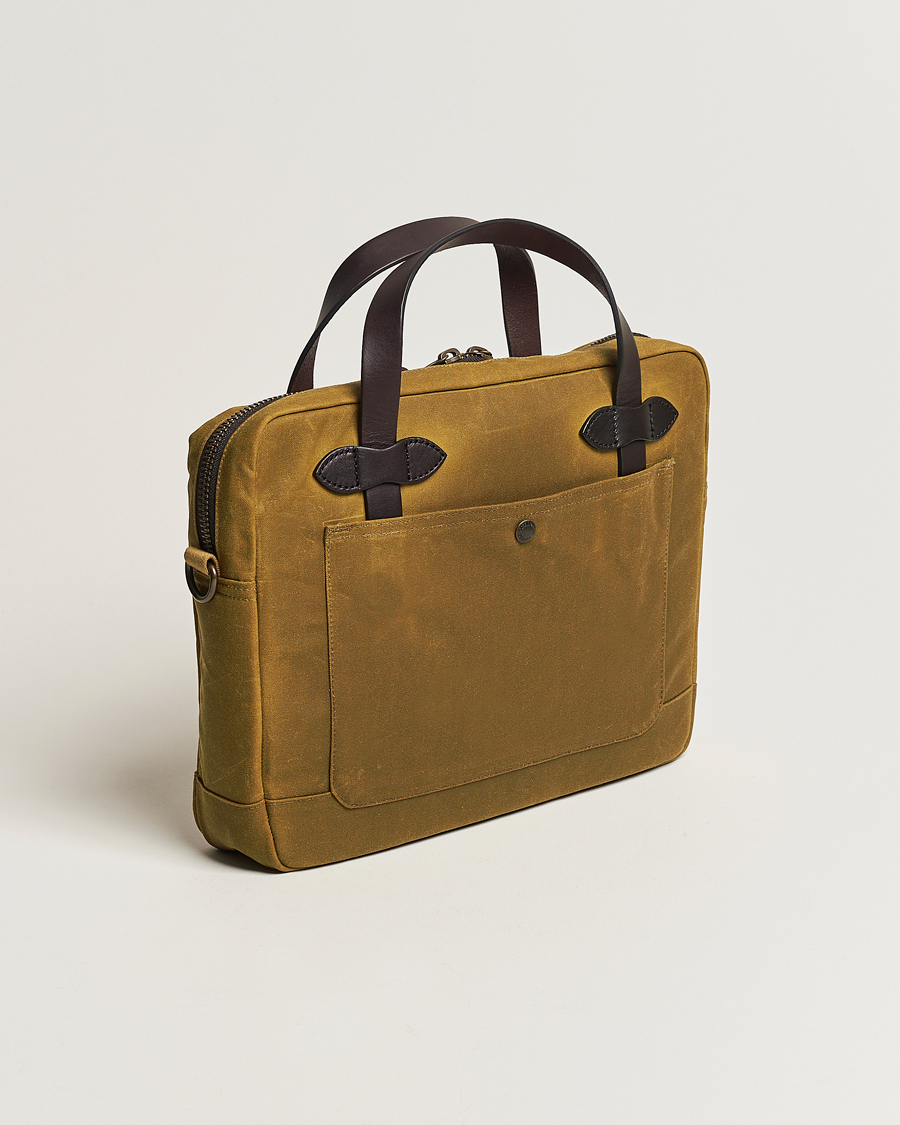 Filson Tin Cloth Compact Briefcase Dark Tan