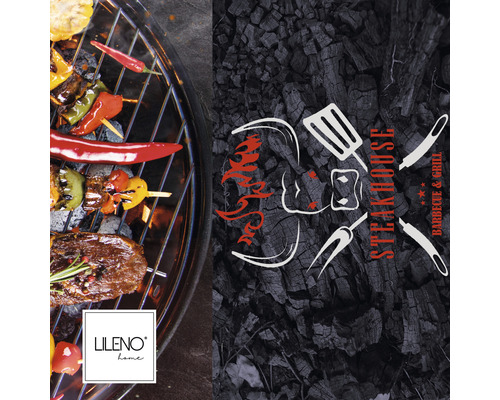 BBQ vloerbeschermingsmat Steakhouse antraciet 75x120 cm